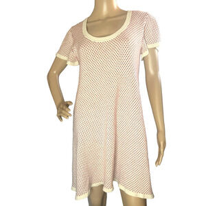 Shipley Halmos Womens Cashmere‎ Fit & Flare Hearts Sweater Dress Size Small